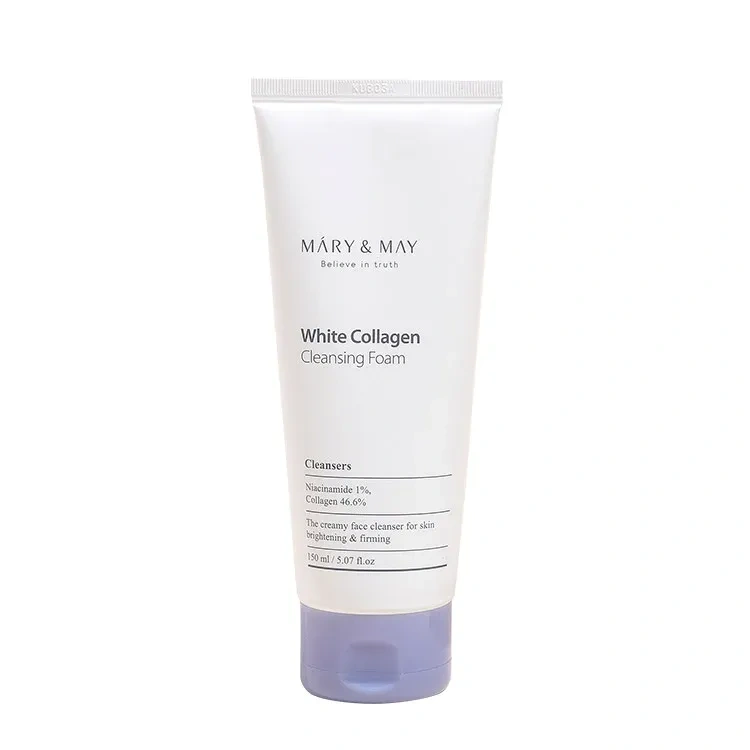 white collagen cleansing foam 