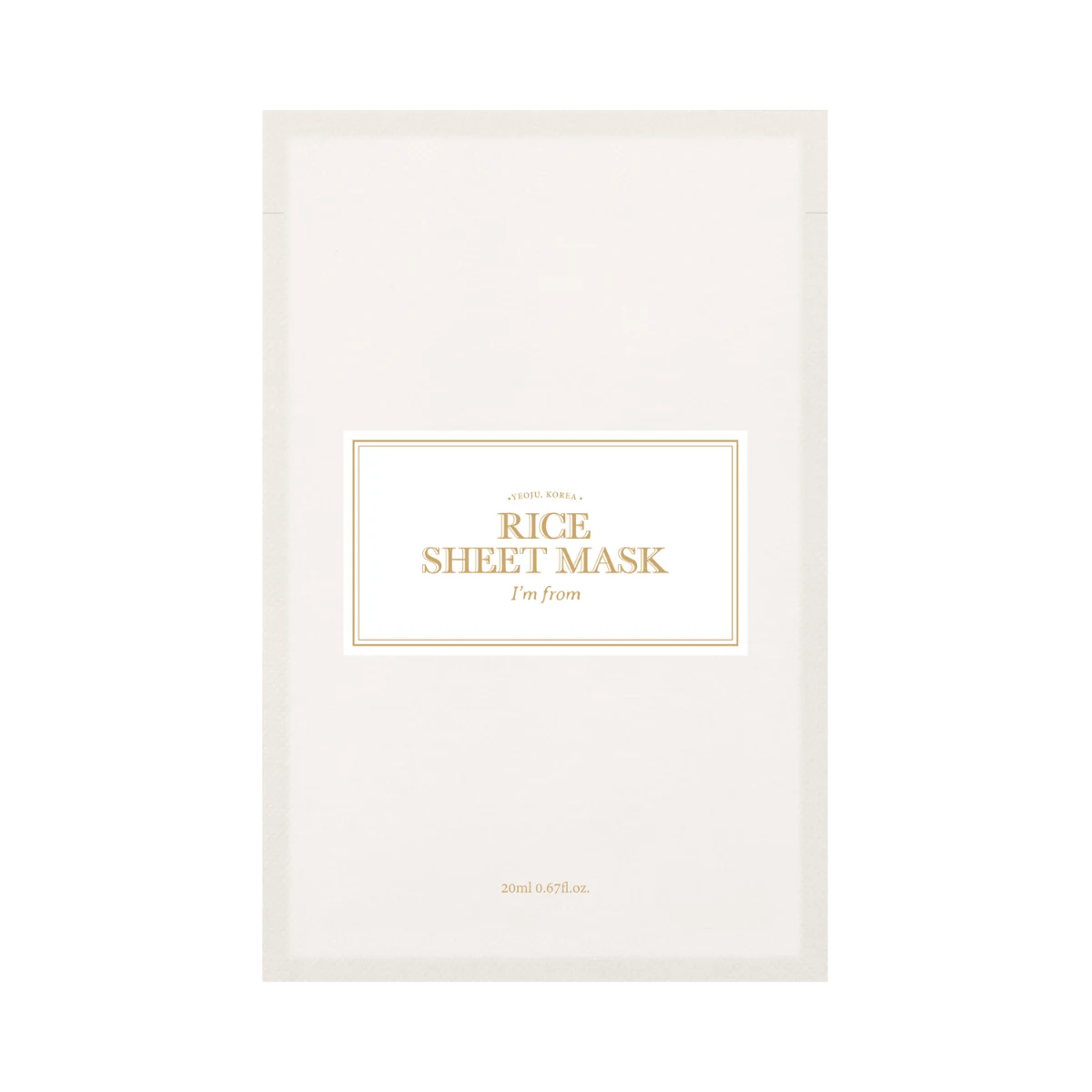 rice sheet mask