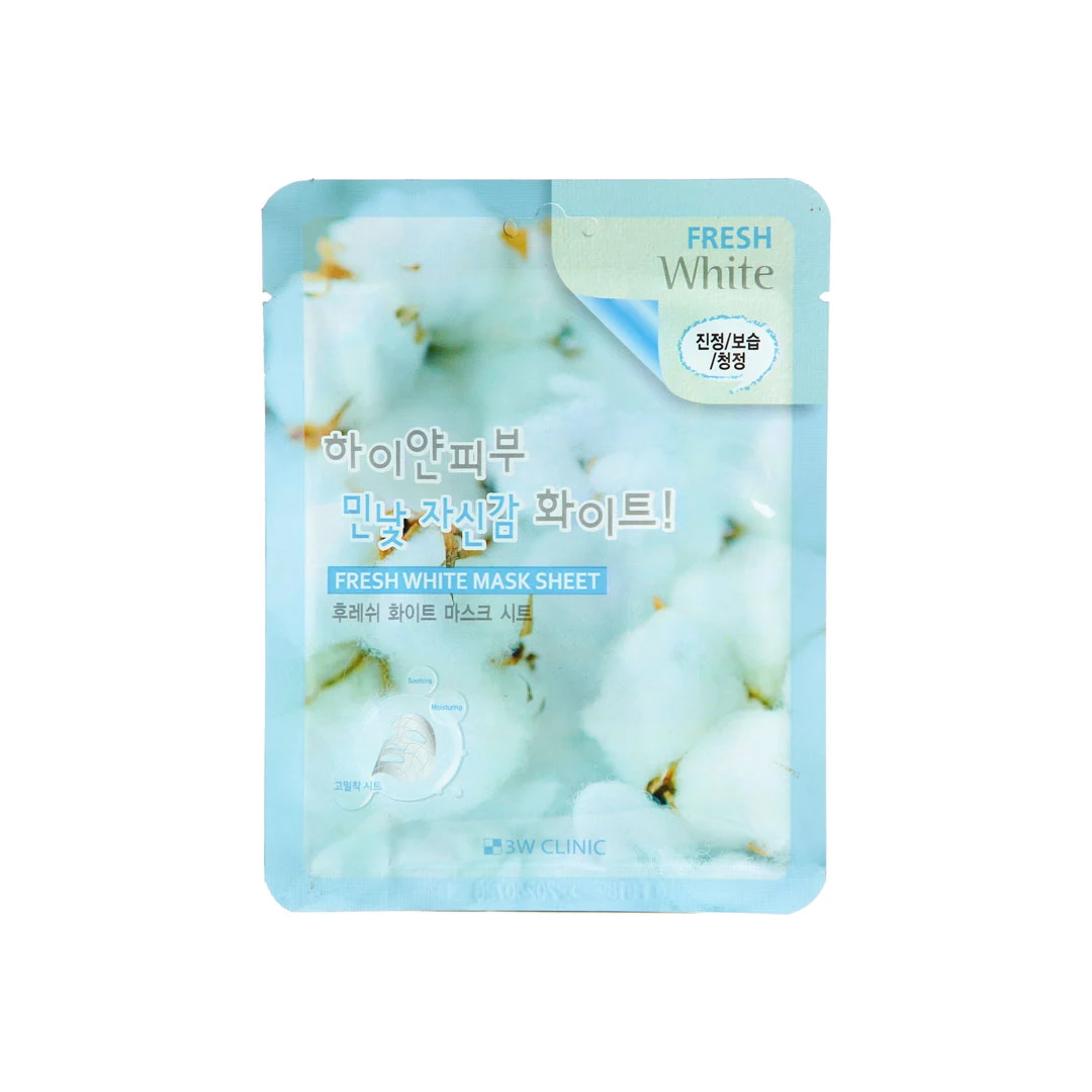 fresh white sheet mask