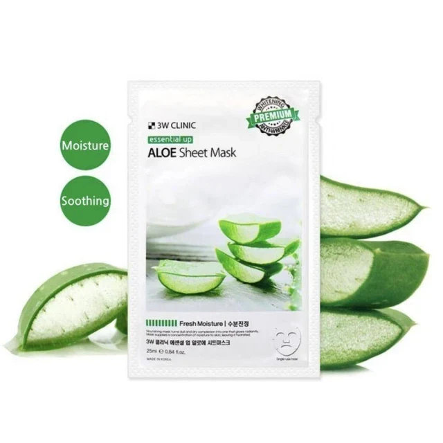 3w clinic aloe sheet mask